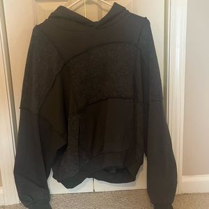 Charcoal Gray Aerie Patchwork Sweatshirt/ Small